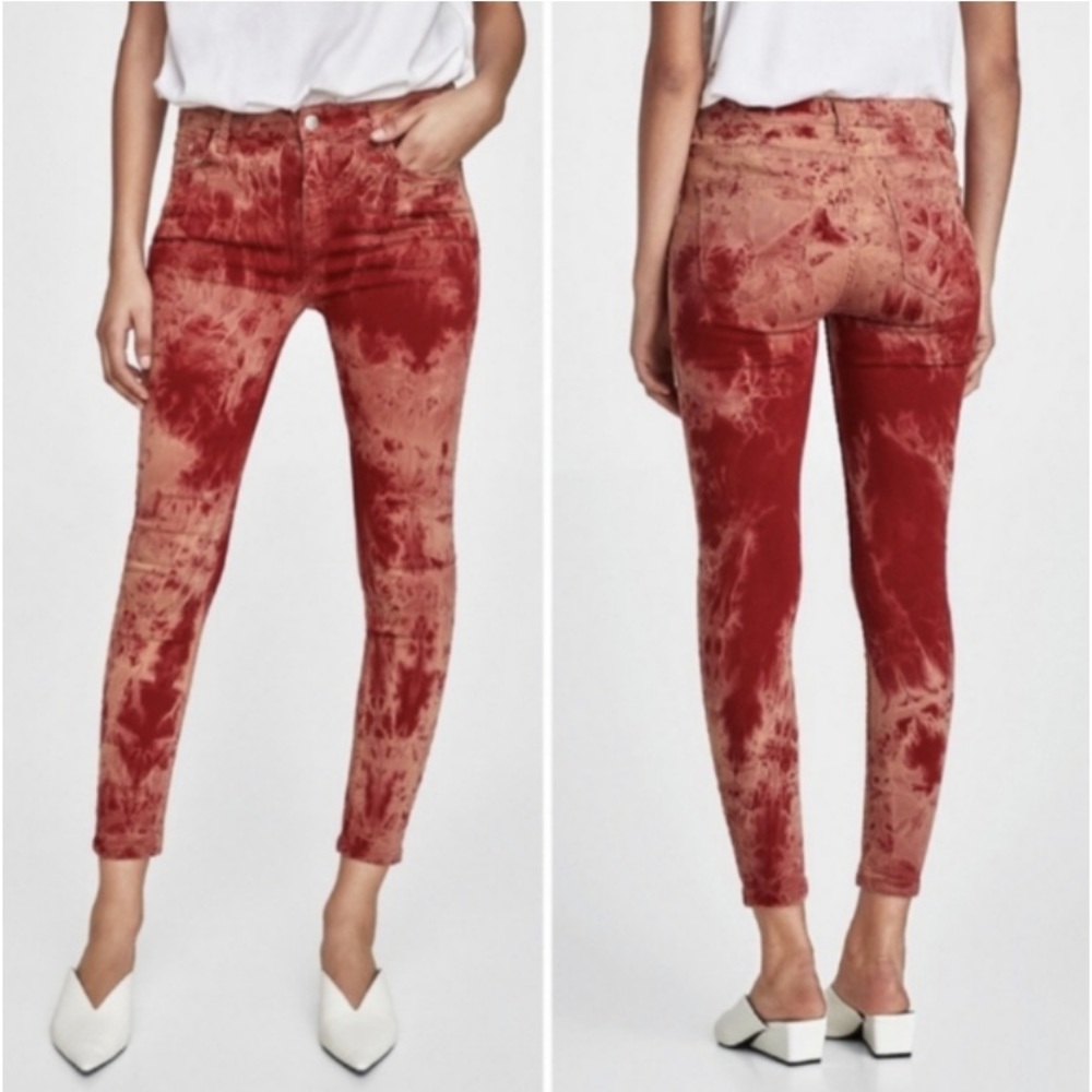Zara Tie Dye Skinny Jeans
